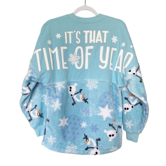 Disney Tops - Disney Parks Olaf Festival of Holidays Fleece Spirit Jersey Blue/White Sz Medium